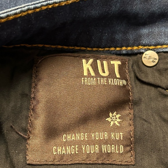 Kut From the Kloth High Rise Crop Straight Leg Medium Wash Stretch Woman Jeans 6 - Picture 14 of 15